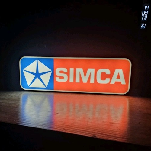 Simca leuchtschild - simca,
